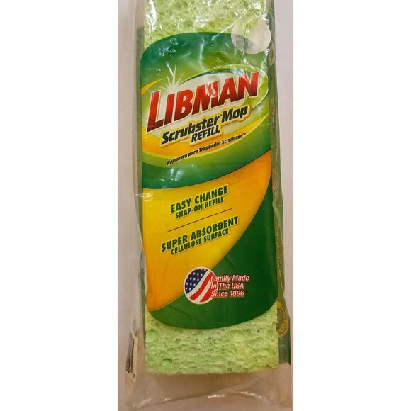 Libman Scrubster Mop Refill Easy Change Super Absorbent Cellulose Surface 1 ct - Picture 2 of 8